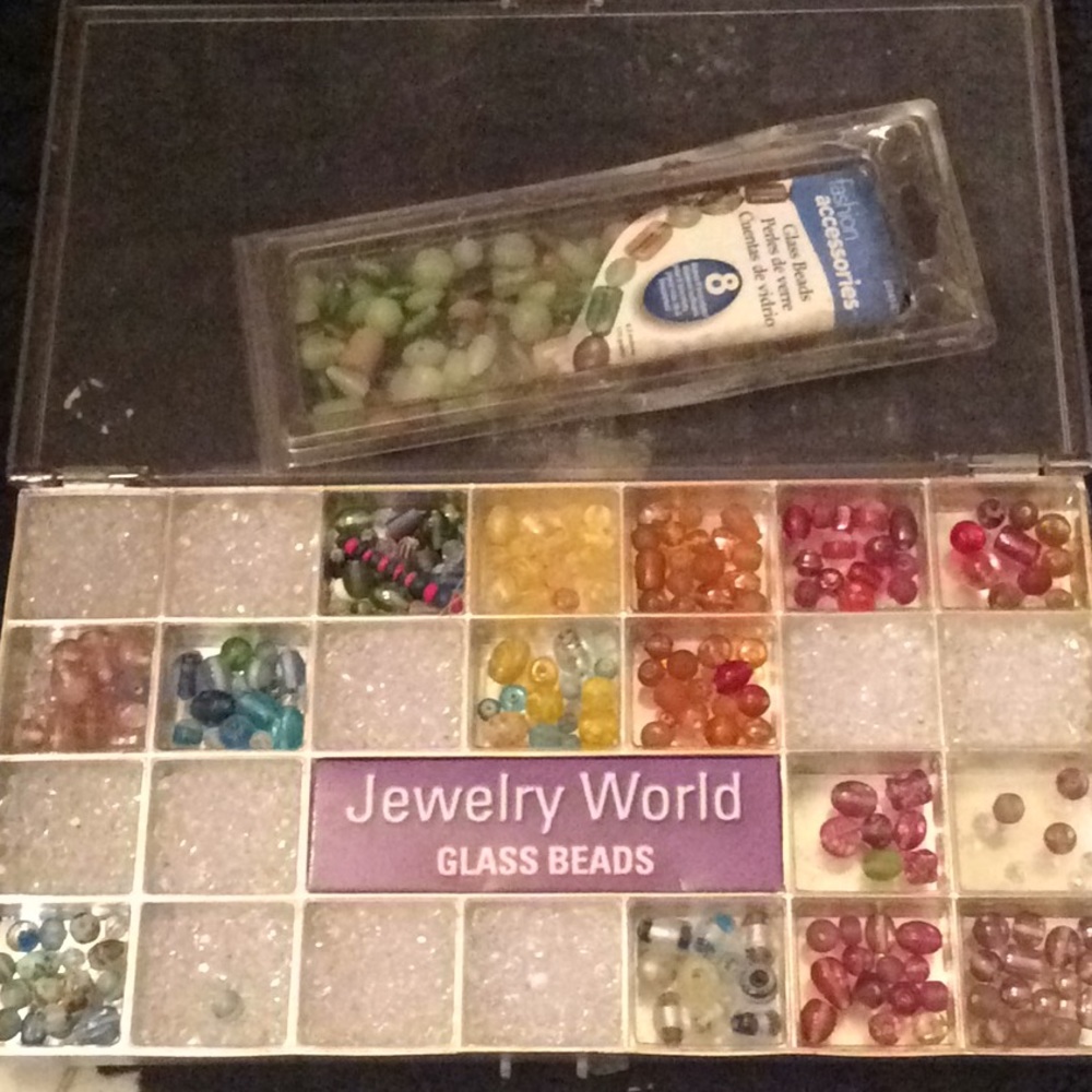 Assorted glass beads